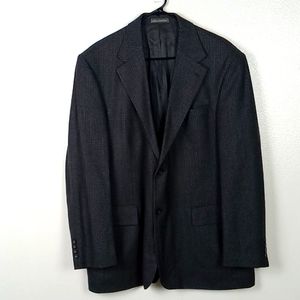 Oscar de la Renta Blazer Men's 44R Sport Coat Jacket Wool Cashmere Houndstooth